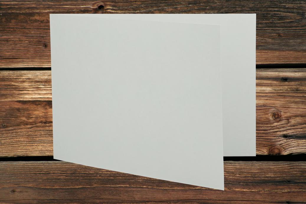 Klappkarten 148x210/420 mm (A5) langdoppelt Delfingrau 230 g/qm